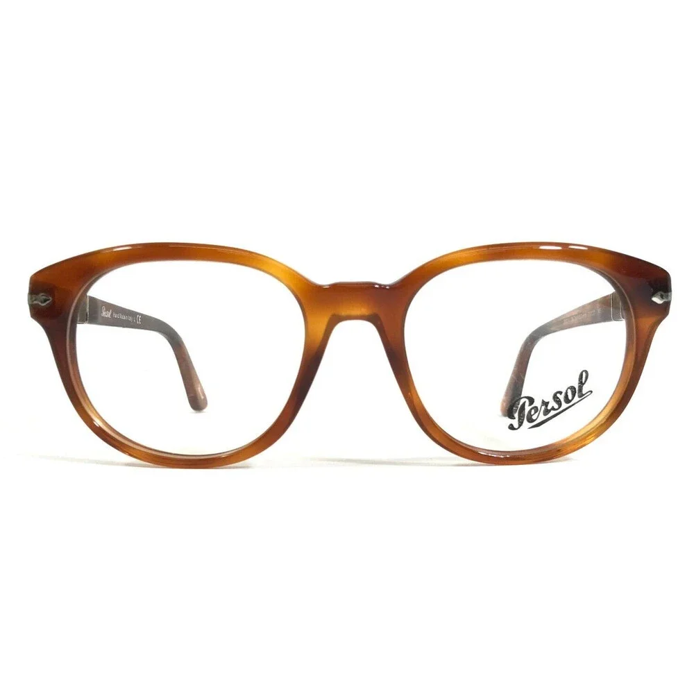 Persol Eyeglasses Frames 3052-V 96 Terra di Siena Brown Tortoise 52-20-145